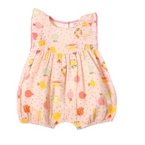 Girl ' Veggie Muslin Ruffle Romper - VIVERANO Organics - 1 of 1