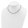 Black Bow Jewelry 1.5mm Brown Leather Cord Chain & Sterling Silver Clasp Necklace - 2 of 4