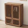 Gaoyangjiaju 47.51 Inch Wooden Storage Cabinet with Slatted Doors for Home - 4 of 4