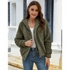 Women's Short Faux Fur Coat Casual Shaggy Jacket with Pockets Warm Winter Zip-Up Fluffy Outwear Army Green 2XL - 3 of 4