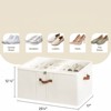 WeThinkStorage Adjustable Fabric Storage Bin with Clear Cover and Dividers Ivory - 2 of 4