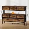 WOWLIVE 9 Dresser TV Stand with Charging Station and LED Lights, Entertainment Center for Living Room Bedroom - 2 of 4