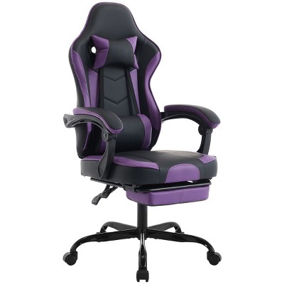 Swivel Ergonomic Massage Gaming Chair with Footrest,Height Adjustable Reclining Computer Chair -The Pop Home