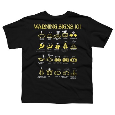 Boy's Design By Humans Car Warning Signs 101 By ZeusSE T-Shirt
