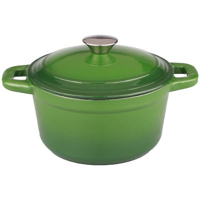 BergHOFF Neo 7 Qt Cast Iron Round Covered Dutch Oven, Green