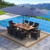 Tangkula 11 PCS Patio Dining Set w/ 15ft Double-Sided Patio Umbrella (Base Included) - 2 of 4