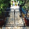 Aghana Digitals 86.6''x79.5'' Metal Garden Arbor with Double Gate, Planter Stands & Trellis for - 2 of 4