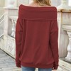 Anna-Kaci Women's Off Shoulder Ribbed Knit Long Sleeve Pullover Top - 3 of 4