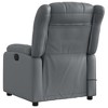 vidaXL Massage Recliner Chair for Elderly - Gray Faux Leather Reclining Armchair with Vibration Massage, Manual Tilt, Comfort Padding - 4 of 4