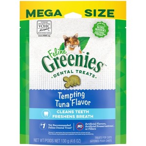 Greenies Feline Tempting Tuna Flavor Dental Adult Cat Treats - 1 of 4