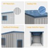 Dolonm Pet Cottage Self-Cleaning Drain Hole & Rain-Slope Roof | 2 Doors | Easy Setup, for Indoor/Outdoor - 3 of 4