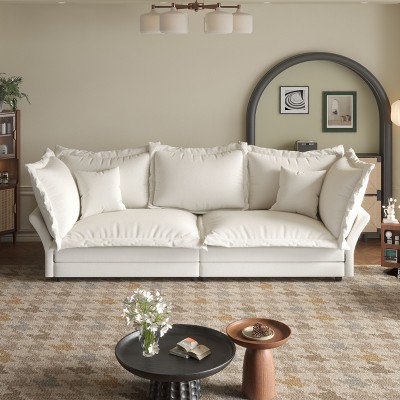 NicBex Couches for Living Room Cloud Couch Convertible Deep Seat Couches Modern Comfy Upholstered Sofa with Multiple Large Soft Pillows