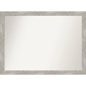 42" x 31" Non-Beveled Dove Narrow Bathroom Wall Mirror Gray Wash - Amanti Art: Wall Mounted, Polystyrene Frame - 1 of 4