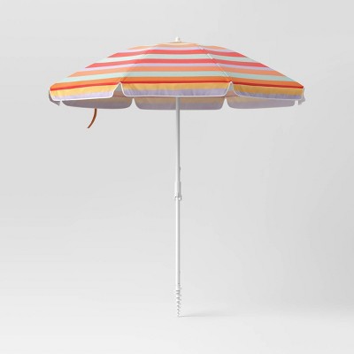 6'x6' Umbrella Stripe - Red - Sun Squad™