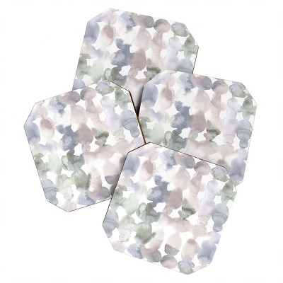 Jacqueline Maldonado Dye Ovals Muted Set of 4 Coasters - Deny Designs