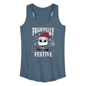 Women's - Disney - Frightfully Festive Graphic Racerback Tank - 1 of 4