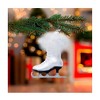 Kurt Adler Noble Gems Glass Ornament for Christmas Tree, White Ice Skate - 2 of 3