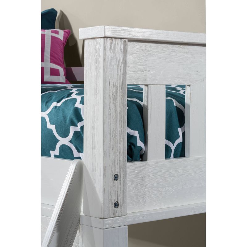 Twin Highlands Kids&#39; Loft Bed with Desk and Hanging Nightstand White - Hillsdale Furniture, 4 of 11