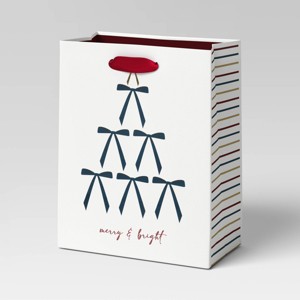 Christmas Legacy Luxe Gift Bag Petite Tree Bow - Wondershop™ - 1 of 3