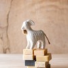 Carved Goat Decorative Accent White Wood & Jute by Foreside Home & Garden - 2 of 4