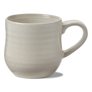 tagltd Loft Speckled Reactive Glaze Stoneware Coffee Hot Coco Mug 16 oz. Matte White Dishwasher Safe - 1 of 2