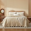 Marcielo 3 Pcs Embroidered Cotton Oversized Quilt Bedspread Set - 2 of 4