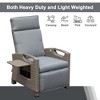 DOMETOUR Outdoor Recliner Chair, Hand-Woven Wicker, Adjustable Angle, Flip Table, Thick Cushions, Indoor/Outdoor Lounge, Gray - 3 of 4