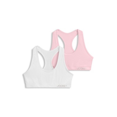 Jockey Girls' Seamfree Microfiber Racerback Bralette - 2 Pack
