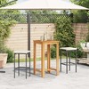 vidaXL Patio Bar Set Outdoor Garden Furniture Solid Wood Acacia and Poly Rattan - Black 2 Piece - 3 of 4