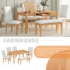 Whisen Farmhouse 6-Piece Dining Table Set with Storable Bench and Upholstered Dining Chairs - image 4 of 4