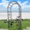 Large Outdoor Metal Double Doors Garden Trellis,Climbing Plants Support Arch,Suitable For Outdoor Wedding,Party Events Archway-Coolbibila - 2 of 4