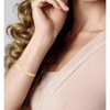 925 Silver 18K Gold Plated Herringbone Chain Bracelet, 4.5mm, Flexible Flat Link - 3 of 4