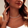 14K Gold Plated Tennis Necklace - 3mm Butterfly Rhinestone Choker for Women - 2 of 4