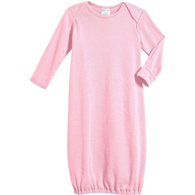 Super-Soft Organic Cotton Baby Rib Gown | Bright Light Blue