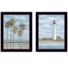 HomeRoots Set Of Two Cape May Lighthouse And Palm Trees Black Framed Wall Art - 3 of 3