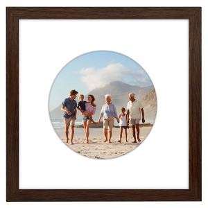 Americanflat Picture Frame with Oval Mat Insert and Shatter-Resistant Glass - Signature Collection - Photo Frame for Wall Display - 1 of 4