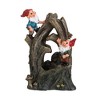 Gulches 8.3*4.7*13.8" Decorative Woodland Gnome Water Fountain, Brown - 3 of 4