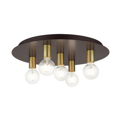 Livex Lighting Hillview 5 - Light Flush Mount in  Bronze