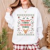 Holiday Vibes Reindeer Rides Ugly Sweater - Women's Garment Dyed Graphic Sweatshirt - 3 of 4