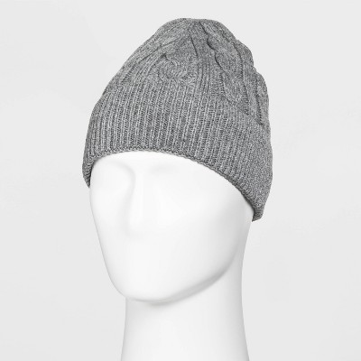 Cable Knit Beanie - Goodfellow & Co™ Gray One Size