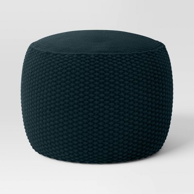 Braided Round Outdoor Patio Pouf - Threshold™