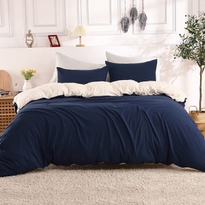 Duvet Cover Set King Size - Ultra Soft Double Brushed Microfiber, 3 Pieces with Zipper Closure, All Season Reversible Design - 1 of 4