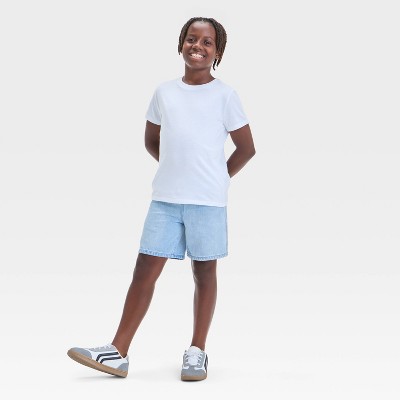 Детские Cat & Jack Boys' Short Sleeve T-Shirt - Cat & Jack™ Off-White M: Cotton Blend, Recycled Polyester, Crew Neck, Pullover, Jersey Fabric — фото 2