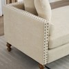 Hrinhom 75.2" W Upholstered Sofa Chair,Modern Chaise Lounge Chair with Pillows and Wood Legs - 3 of 4