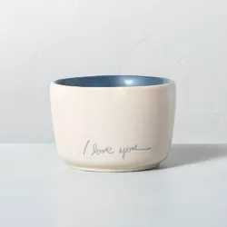 6.8oz Willow 'I Love You' Ceramic Candle Blue - Hearth & Hand™ with Magnolia