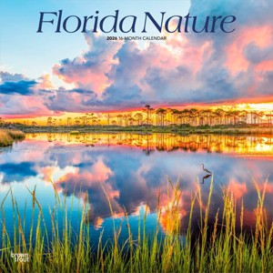 BrownTrout 2026 Florida Nature 12"x24" Hanging Square Wall Calendar Plastic-Free - 1 of 4