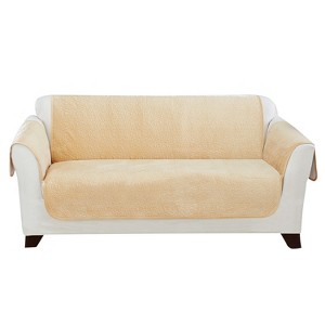 Elegant Vermicelli Sofa Furniture Protector Champagne - Sure Fit, Beige