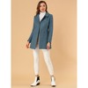 INSPIRE CHIC Women's Christmas Peter Pan Collar Double Breasted Long Trench Winter Pea Coat - 3 of 4