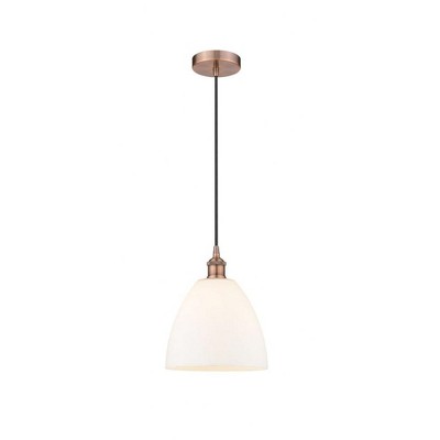 Edison Dome - 1 Light Cord Hung Mini Pendant In Industrial Style-12.25 Inches Tall and 9 Inches Wide