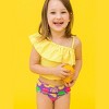 RuffleButts Girls One Shoulder Ruffle Tankini - 3 of 4
